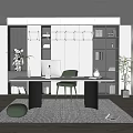 Modern study 3d model