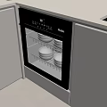 Haier Dish Sterilizer In Modern Kitchen With Glass Door And White Plates