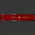 Red And Black Oil Tanker Model Water Transport Vehicle With Yellow Cranes