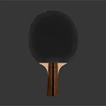Professional Table Tennis Racket With Black Rubber Surface And Wooden Handle Grip