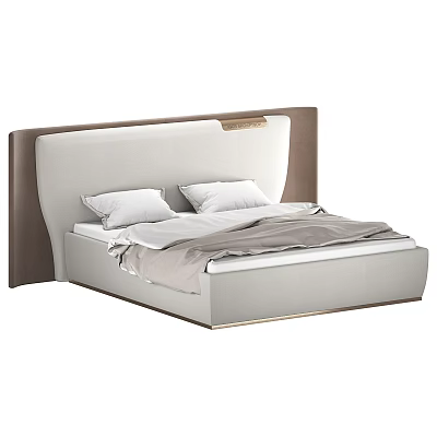 Modern Simple Double Bed Double Bed Bedroom Bed Simple Bed Pillow Bed Sheet Mattress 3d model