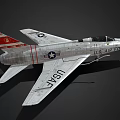 White Fighter Jet Model With Red Nose Stripe Tail US Air Force Logo 30001 EM-21