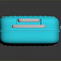 Modern Blue Suitcase With Telescopic Handle Wheels And Vertical Stripes Design 3d model