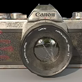 Canon Vintage Digital Camera With Classic Design Metal Leather Body And 50mm Lens