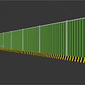 Warning tape of enclosure wall 3d model