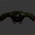 3D Male Character Model Wearing Hat Green Coat Brown Pants And Boots In Standing Pose
