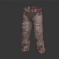 Utility Cargo Pants Featuring Belt Multiple Pockets Knee Patches And Distressed Details