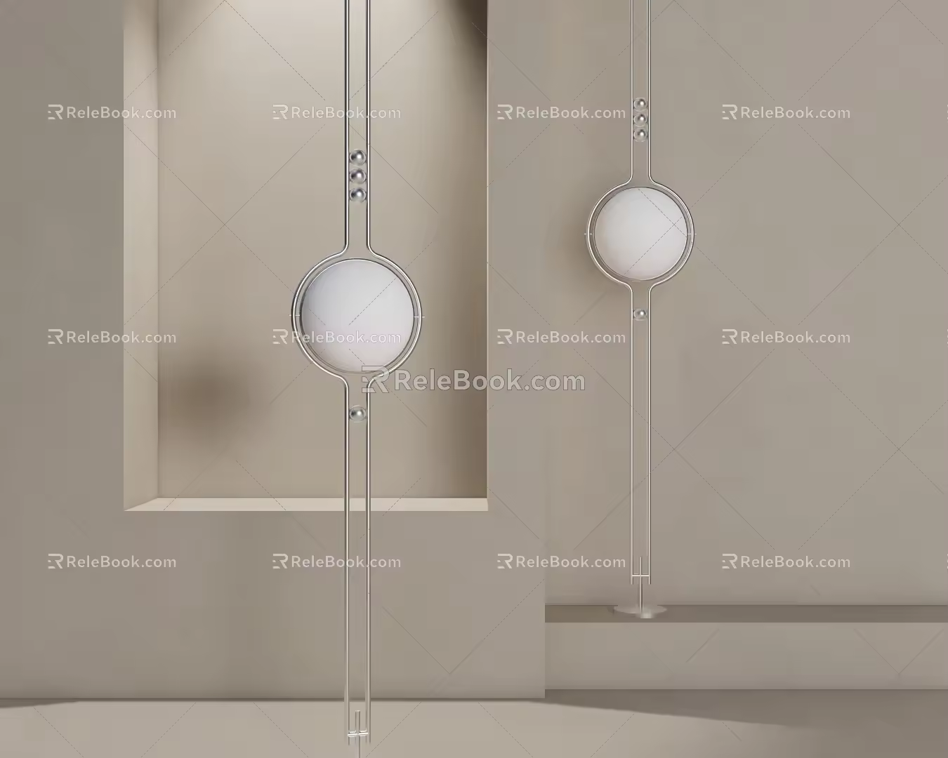 Modern floor lamp spherical floor lamp 3d model