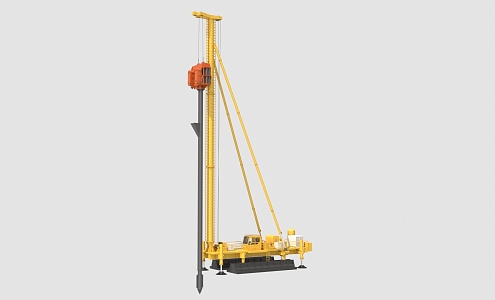 Crushed stone pile machine Piling machine Construction machinery Construction machinery 3d model