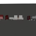 Various Utility Vehicles Including Box Truck Flatbed Trailer and Tanker Truck