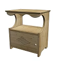 Wooden Shoe Cabinet With Simple Design Top Surface And Door Featuring Diamond Shaped Ventilation Holes