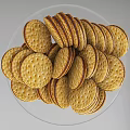 Assorted Cookies And Pastries On Glass Pedestal Trays With Pink Bow Decoration