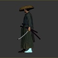 Ranger Ronin Swordsman Martial Arts Hunter Ancient Hunter Hero Assassin Killer Tramp 3d model