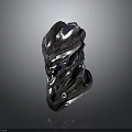 Silver And Blue Ornate Weapon With Intricate Metallic Design Details