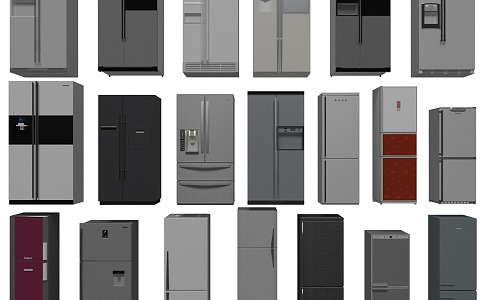 Refrigerator Freezer Household Refrigerator Home Decoration Refrigerator Combination Home Appliances 2019110075 3d model