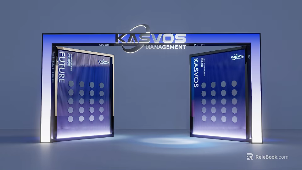 KASVOS MANAGEMENT Event Entrance Modern Illuminated Panel Design With Future Theme 3d model 