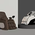 Modern Stylish Massage Chair With Brown Beige White And Gray Colors