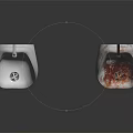 Two White Urinals Showing Clean and Stained Surfaces Against Black Background