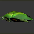 Vibrant Green Beetle with Glossy Shell and Black Spots Displaying Shiny Body on Dark Background