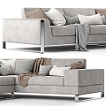 Modern Multi-Person Sofa Sofa Two-Person Sofa Casual Sofa Living Room Sofa Leather Sofa Corner Sofa 3d model