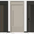 Modern security door entry password security door 3d model