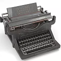 Vintage American Typewriter With Retro Design Mechanical Structure And Classic Keyboard