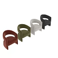 Modern Single Sofa With Curved Armrest And Light Gray Fabric Upholstery For Living Room