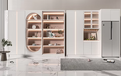 Modern Decorative Cabinet 3d model