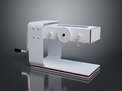 Manual Hand Crank Machine With Metal Frame Stable Base And Precision Tool Equipment 3d model