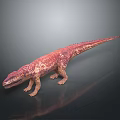 Prehistoric Dinosaur Model With Reddish Brown Textured Skin In Standing Posture