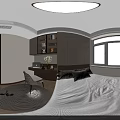 Cozy Modern Open Living And Dining Room With Natural Wood Details And Soft Sofas