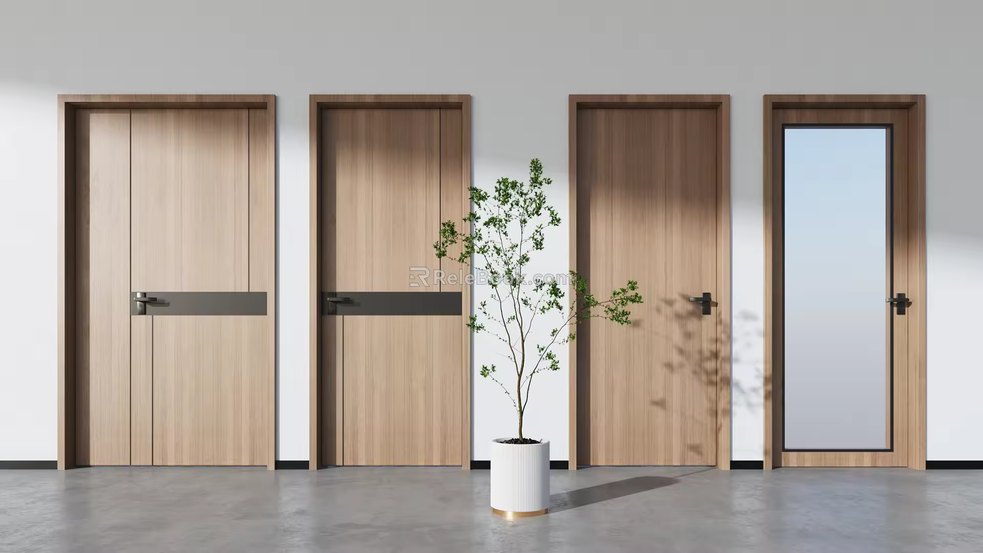 Modern swing door 3d model