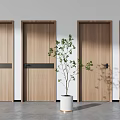 Modern swing door 3d model