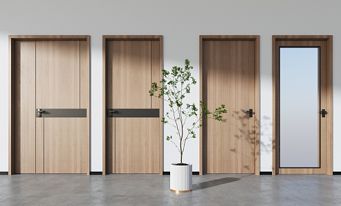 Modern swing door 3d model