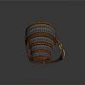 Samurai Style Leather Arm Guard With Layered Metal Plates And Buckle Straps