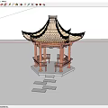 Chinese-style ancient pavilion pavilion rest pavilion 3d model