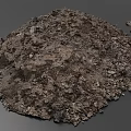 Natural Organic Garden Landscape Soil With Small Stones And Loose Texture
