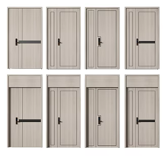 Modern security door 3d model