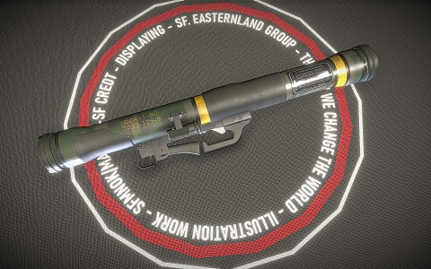 Rocket Launcher Rocket Barrel Rocket 3d model