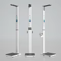 White Medical Devices Height And Weight Measuring Scales With Digital Displays And Platforms