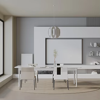 Modern table combination 3d model