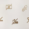 Decorative Wall Pendants With Various Shapes Including No Smoking And Camera Icons