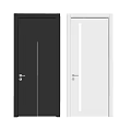 Modern Black And White Swing Doors With Sleek Design For Interior Spaces