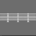 White Road Guardrail With Multiple Rails And Support Posts For Traffic Safety