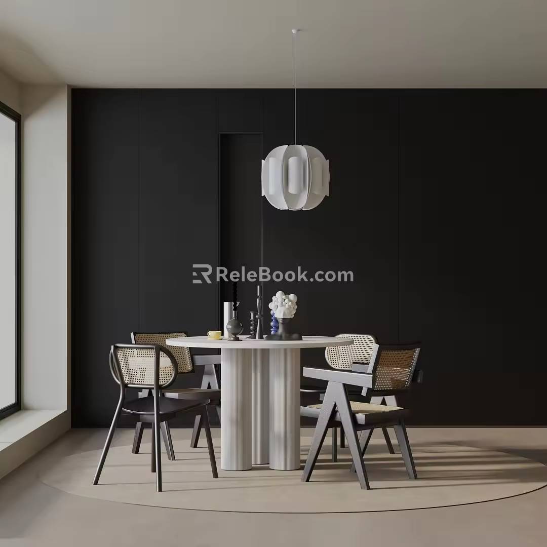 Modern table combination 3d model