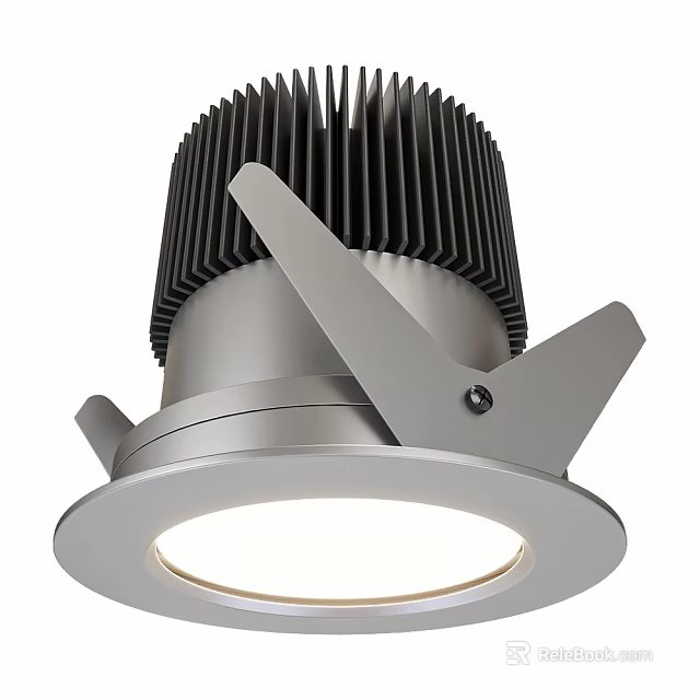 Modern LED Downlight Spotlight with Aluminum Housing Heat Dissipation Design and Ceiling Installation 3d model 