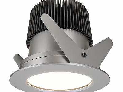 Modern LED Downlight Spotlight with Aluminum Housing Heat Dissipation Design and Ceiling Installation 3d model