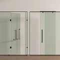 Modern Glass Shower Doors With Black Frame And Sleek Handles Design