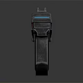 Futuristic Sci Fi Weapon With Blue Glowing Accents And Modern Tactical Design