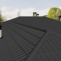 Modern Eaves Tile Sloping Roof 3d model